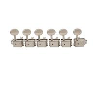 Meccaniche chitarra 6 in linea, compatibile con Squier, Classic Vibe | MX1514P, per stile Fender ST/Tele, boccola 9mm, rapporto 15:1, corpo in metallo, bottone plastica(Nickel)