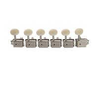 Meccaniche chitarra 6 in linea, compatibile con Squier, Classic Vibe | MX1514P, per stile Fender ST/Tele, boccola 9mm, rapporto 15:1, corpo in metallo, bottone plastica(Off White Button)