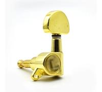 Meccaniche Gold 3R3L Meccaniche A Bottone Semicircolare Pirolo Di Accordatura Per Chitarra Acustica Ed Elettrica(Gold L)