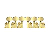 Meccaniche Per Accordatura Della Chitarra Per Prin Set Da 6 Pezzi Di Manopole Per Accordatura Per Chitarra Acustica 3L3R Nero/oro(Gold)