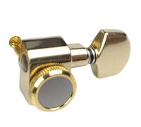Meccaniche Per Chitarra 1 Set 6 Meccaniche Per Chitarra Elettrica In Linea Senza Bloccaggio A Vite Accordatori Con Picchetti Accordatura Corda(Gold 6R)