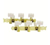 meccaniche per chitarra 2 set 1L1R di 3 pioli Cluster Open-gear for chitarra classica, piroli con motivo floreale for chitarre acustiche(Yellow)