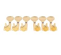 Meccaniche Per Chitarra 3R3L Rapporto 18:1 Testine Di Bloccaggio Completamente Sigillate Sintonizzatori Piroli Chiavi Per Chitarra Elettrica(Y Button Gold)