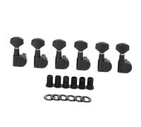 Meccaniche Per Chitarra 6 Meccaniche In Linea Per Chitarra A 2 Pin Chiavi Di Accordatura Piroli E Meccaniche(Black,3/4)