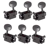 Meccaniche Per Chitarra 6 Pezzi Di Meccaniche Per Chitarra Manopole Chiavi Di Accordatura 3L E 3R Piroli Stile Vintage(Black)