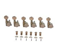 Meccaniche Per Chitarra Chiavi Di Accordatura Con Meccanismo Di Bloccaggio E Mini Pulsanti Ovali Per Chitarre Elettriche St Tl(Bronze)