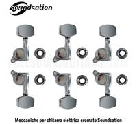 Meccaniche per chitarra elettrica cromate Soundsation SMH-W-CS-3L3R | L3 R3