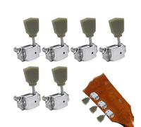 Meccaniche Per Chitarra Jade Vintage - Chiavette Semichiuse Con Blocco Per Elettriche & Folk | Set Da 6 Con Piroli Tendicorda Per Accordatura Stabile, Chiavi Di Ricambio