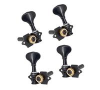 Meccaniche Per Chitarra Nero Argento Ukulele Testa Della Macchina Accordatori Ferro Pioli Set Parti Accessorio Per Chitarra(Black)