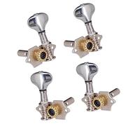 Meccaniche Per Chitarra Nero Argento Ukulele Testa Della Macchina Accordatori Ferro Pioli Set Parti Accessorio Per Chitarra(Silver)