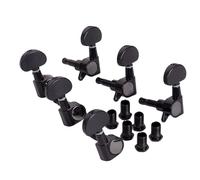 Meccaniche Per Chitarra Pioli Per Chitarra Acustica Ukulele Manopole Semicircolari Sigillate Stabili(Black)