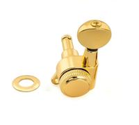 Meccaniche Per Chitarra R18K Rapporto 18:1 Pieno Sigillato Chiusura Della Testa Della Macchina Accordatore Per Chitarra Chiave Accordatura Con Pulsante Ovale Vintage(1 Pc L Gold)