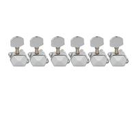 Meccaniche Per Chitarra Set Di 6 Accordatori Semi Chiusi Per Chitarra Elettrica In Linea Teste Macchine Piroli E Chiavi(Chrome)