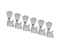 Meccaniche Per Chitarra Set Di 6 Meccaniche Sigillate Per Chitarra In Linea Chiavi Di Accordatura Piroli E Meccaniche(Silver,Long)