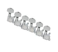 Meccaniche Per Chitarra Set Di 6 Meccaniche Sigillate Per Chitarra In Linea Chiavi Di Accordatura Piroli E Meccaniche(Silver,Square)