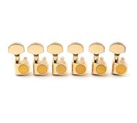 Meccaniche Pro 6 in linea con rapporto 15:1, 1 pin, completamente sigillate, meccaniche, piroli, chiavi for chitarra elettrica SQ, ST e Tele(Gold)