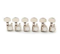 Meccaniche Pro 6 in linea con rapporto 15:1, 1 pin, completamente sigillate, meccaniche, piroli, chiavi for chitarra elettrica SQ, ST e Tele(Nickel)