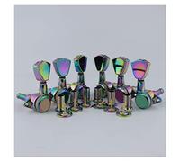 Meccanico accordatore 1 Set Tuners Guitar Models Rear Lock String String Electric Guitar Machine Teste TRAPEZIUM Button Chameleon Rainbow