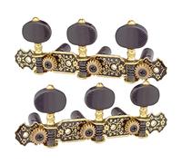 Meccanico accordatore 2 PZ Gold & Black Plate Classical Guitar Strings Tuning Pegs Keys Sintonizzatori Strumenti A Cordatura Musicale
