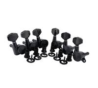 Meccanico accordatore 6 Pezzi Blocco Guitar Tuner Tuner 1:18 Rapporto Trasparente Resistente All'usura Con Viti Di Montaggio Per La Sostituzione (Color : Black 6R)