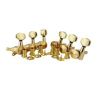 Meccanico accordatore 6 Pezzi Blocco Guitar Tuner Tuner 1:18 Rapporto Trasparente Resistente All'usura Con Viti Di Montaggio Per La Sostituzione (Color : Gold 6L)