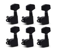 Meccanico accordatore 6 Pz. Sintonizzazione Per Chitarra Tuner Tuner Machine Teste Testine Tuning PEG Machine Head Chrome-Gold-Black (Color : Big Peg Black 6L)