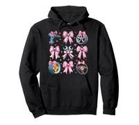 Meccanico Auto Ruote Chiave Ragazza Coquette Bow Rosa Mamma Felpa con Cappuccio