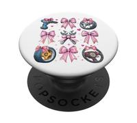 Meccanico Auto Ruote Chiave Ragazza Coquette Bow Rosa Mamma PopSockets PopGrip Adesivo