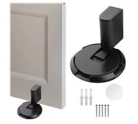 meccanico da pavimento,Fermaportamagnetico,FermaportaPavimento Magnetico,FermaportadaPavimento Meccanico,Regolabile in altezza, con viti e nastro adesivo, antivento, protegge porte e pareti (nero)