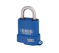 ABUS Lucchetto Submariner 83WPIB/53 - Resistente alle intemperie - con grillo in Acciaio Inossidabile temprato antiruggine - con Rivestimento in plastica - Livello di Sicurezza 8 - Blu