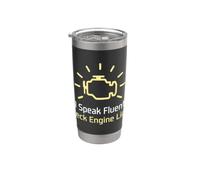Meccanico di auto Parlo Fluent Check Engine Light Riparazione Auto Bicchiere termico in acciaio inox doppia parete