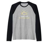 Meccanico di Auto Parlo Fluent Check Engine Light Riparazione Auto Maglia con Maniche Raglan