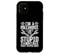 Meccanico - Non riesco a risolvere stupido ma posso risolvere ciò che fa stupido Custodia per iPhone 11