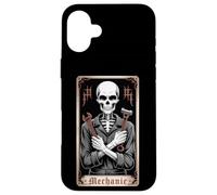Meccanico Tecnico Riparazione Auto Gotico Tarocchi Supporto Carta Custodia per iPhone 16 Plus