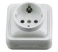 Meccanismi elettrici - Serie BF-18-040355 BASE SCHUKO DI SUPERFICIE BIANCA