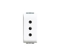 Meccanismi elettrici - Serie Luna - C4113 BASE ITALIANA 1 MODULO 2P+T 16A/250V BIANCO LUNA