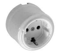 Meccanismi elettrici - Serie Porcellana - 2902021 BASE SUPERFICIE TONDA PORCELLANA BIANCA
