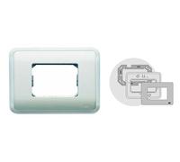 Meccanismi elettrici - Serie Rehabitat - 16663-B PIASTRA 3 MODULI STRETTI BIANCO ALPINO