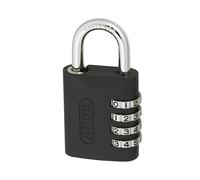 ABUS Lucchetto 158KC/45 AP050 - combinazione o chiave, corpo in zinco pressofuso, Livello 5 - Nero