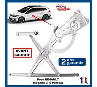 Meccanismo Alzacristallo Anteriore Sinistro Pinze per Megane 3 5) = 807210002R