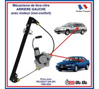 Meccanismo Alzacristallo con Motore Posteriore Sinistra Pinze per 406 Break 5)