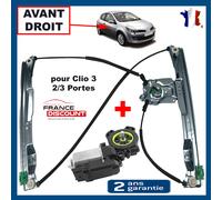 Meccanismo Alzavetri + Motore Confort Avanti Destro Per Clio 3 III 2/3 Porte