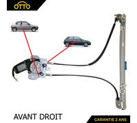 Meccanismo Completo Alzavetro Anteriore Destro Per Peugeot 106 Non Confort 3P