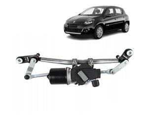 Meccanismo completo di tergicristallo anteriore (tirante) con motore compatibile per Renault Clio 3 dal 2005 al 2014 OEM: 8200383752 7701061590