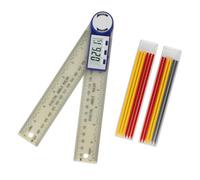 Meccanismo di bloccaggio angolato in acciaio inox resistente, righello ispessito da 1,1 mm, marcature a due unità per progetti di falegnameria, dispositivo di bloccaggio angolare professionale per