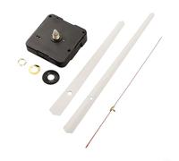 Meccanismo di movimento al quarzo fai da te per orologi da parete grandi da 35-40 cm, con lunghezza dell'albero di 13 mm e lancette complete di ore, minuti e secondi, per sostituzione (bianco)