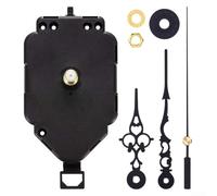 Meccanismo di movimento dell'orologio a pendolo con tecnologia al quarzo per un'accurata misurazione del tempo e montaggio dell'orologio artigianale (nero)