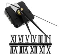 Meccanismo di Orologio Fai da Te Nero a Batteria 1,5v | Alta Precisione, per Quadranti da 25 a 30cm, Plastico Nero, Adatto a Orologi Romani e Disegni senza Cornice