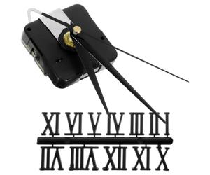 Meccanismo di Orologio Fai da Te Nero a Batteria 1,5v | Alta Precisione, per Quadranti da 25 a 30cm, Plastico Nero, Adatto a Orologi Romani e Disegni senza Cornice