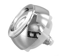 Meccanismo di scarico per SIAMP 32500007 per OPTIMA 50 T2235CP doppio scarico WC pulsante argento, funzionamento a cavo con altezza regolabile e troppopieno